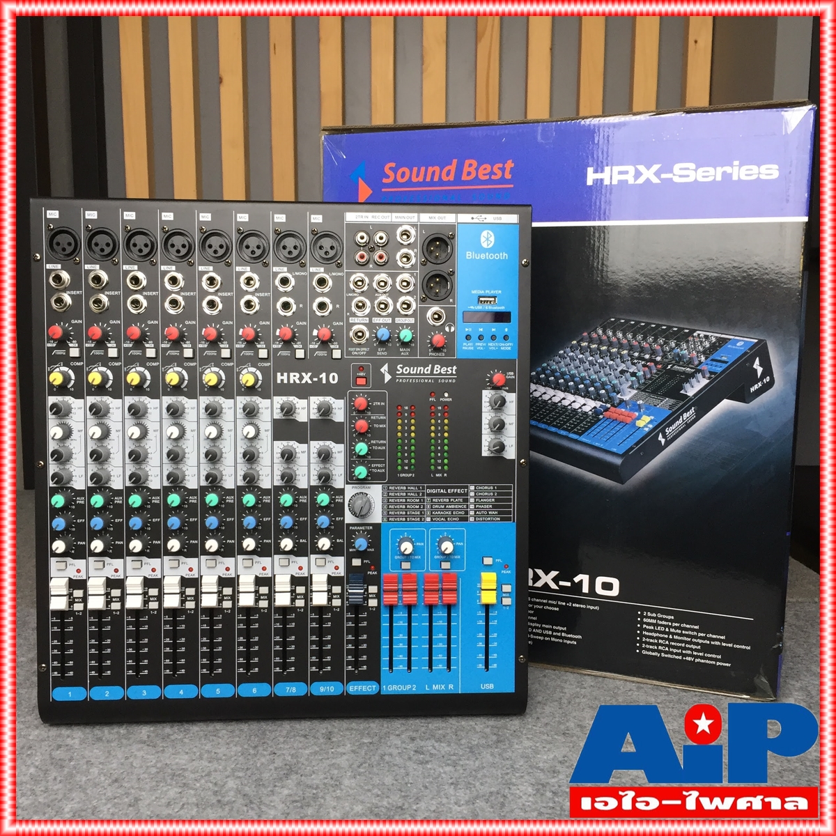SOUNDBEST HRX10 MIXER มิกเซอร์ มิกซ์ เอฟเฟคแท้ เครื่องปรับแต่งเสียง MIX HRX 10 HRX-10 SOUND BEST เอไอ-ไพศาล +++