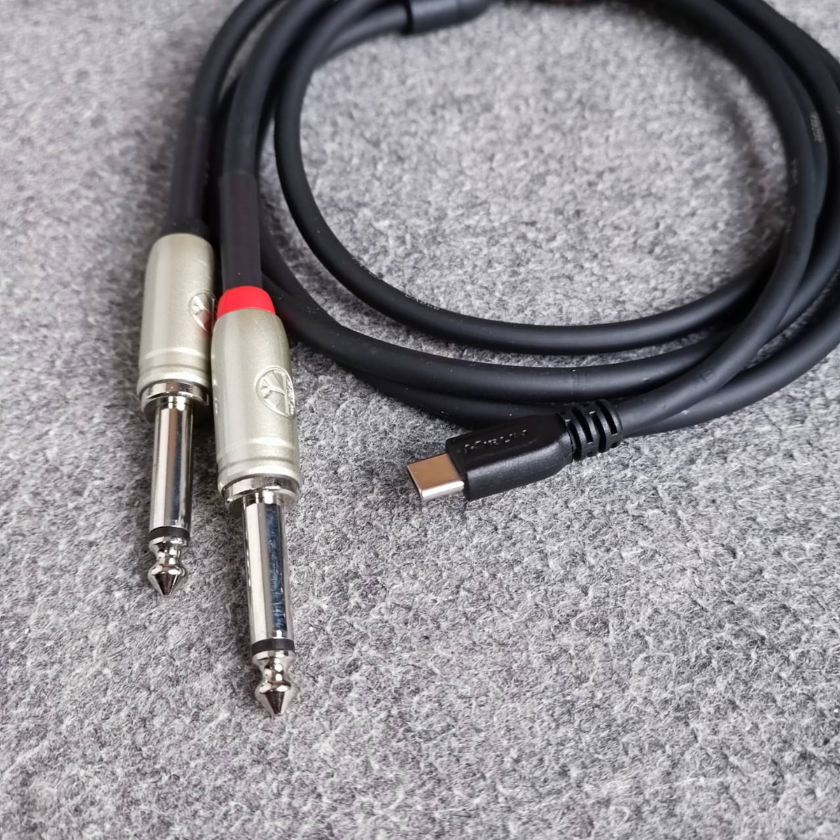 3เมตร KIRLIN UY-C-392 BK สาย USB type C ออก PHONE โมโนx2 3เมตร สายสัญญาณเสียง type C - P.MIC MONOx2 เอไอ-ไพศาล