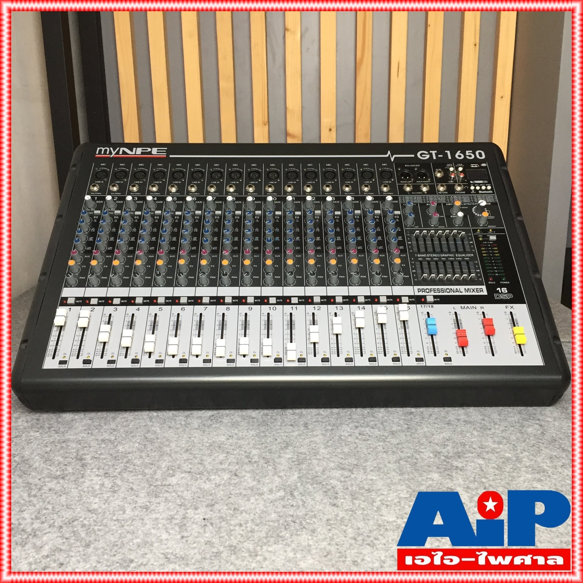 MYNPE GT-1650 POWER MIXER16mono 500W มิกเซอร์ GT1650 POWERMIX เพาเวอร์มิกซ์ มิกซ์ เครื่องเสียง เครื่องปรับแต่งเสียง เอไอ-ไพศาล