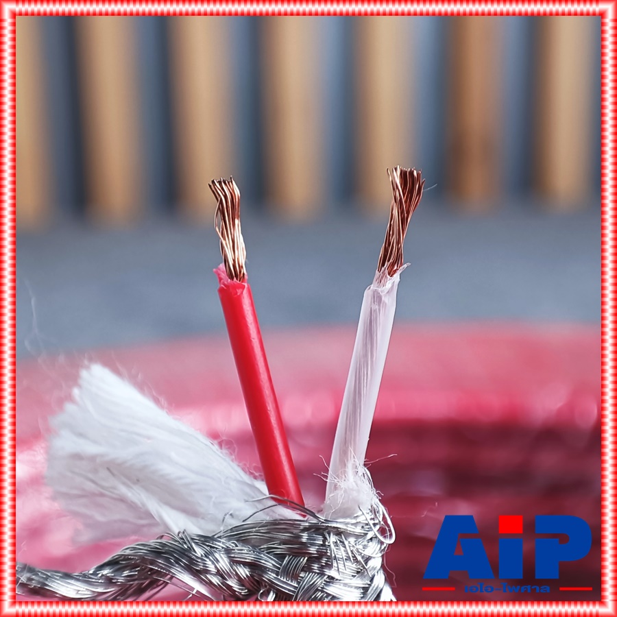 ขด100เมตร สายไมค์สเตอริโอ DYNACOM JSL-021 สีแดง สายชีลด์ JSL 021 สายสัญญาณ สายไมค์ST 6MM สายชีนสเตอริโอ JSL021