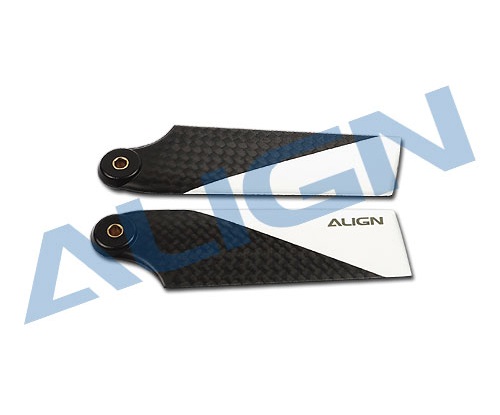 ใบหาง 500 คาร์บอน 70mm. (ความยาวจากรู) Carbon Fiber Tail Blade