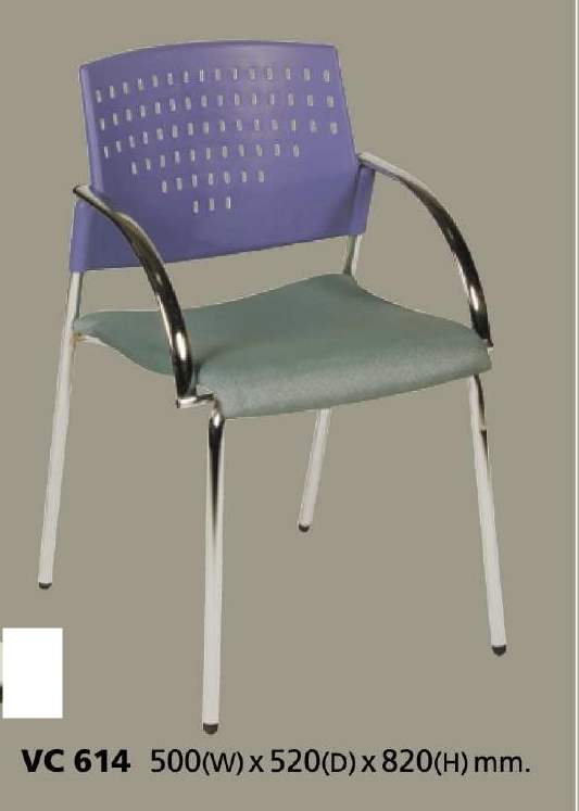 เก้าอี้จัดเลี้ยง, เก้าอี้โรงอาหาร, เก้าอี้พลาสติก, เก้าอี้รับแขก, เก้าอี้พักคอย เก้าอี้ฟังบรรยาย, เก้าอี้อเนกประสงค์ ที่นั่งเบาะนั่ง พนักพิงพลาสติก มีท้าวแขน VC รุ่น VC-614