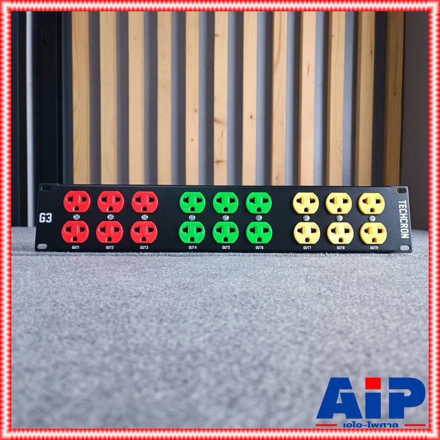 TECHCRON G3 AC PLUG PANEL ต่อสายแล้ว ชุดจ่ายไฟ ชุดจ่ายไฟ โหลดเซ็นเตอร์ ระบบไฟฟ้า TECHCRON(เทคครอน) G-3 G 3 เอไอ-ไพศาล