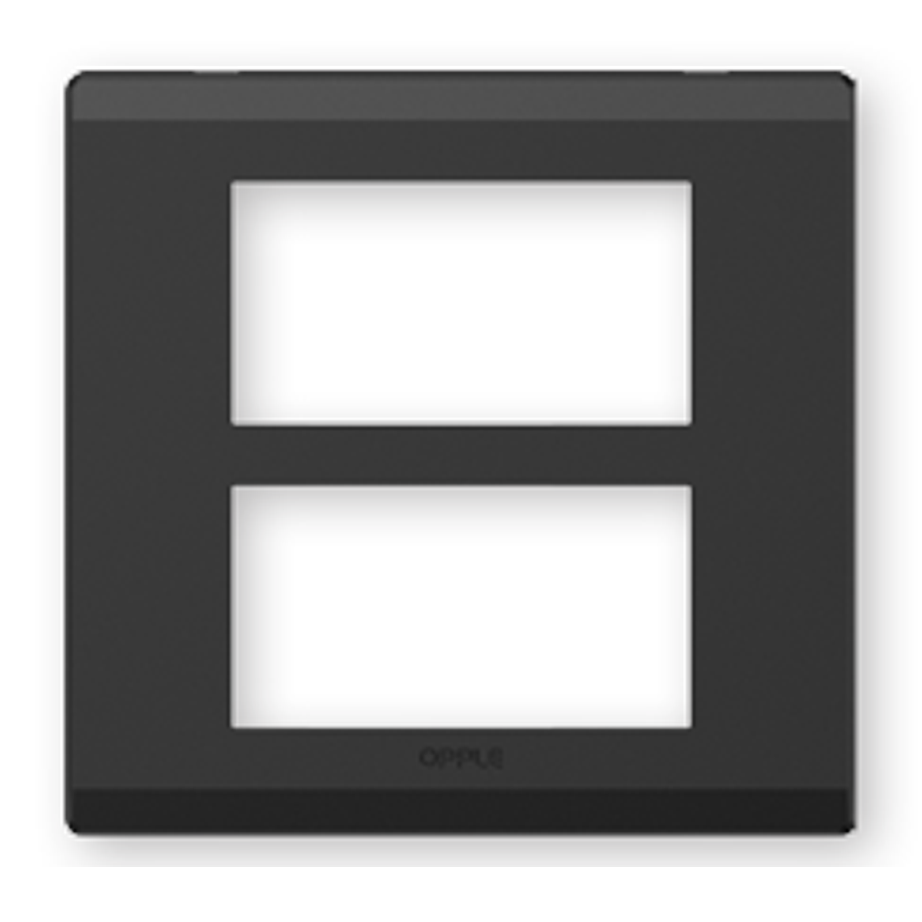 F015960B หน้ากาก 3 ช่อง 2 ชั้น สีดำ OPPLE F015960B