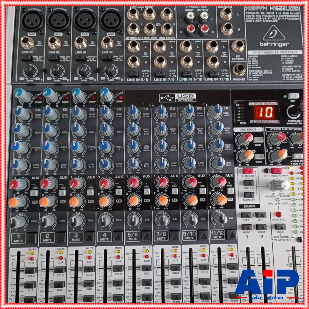 BEHRINGER XENYX-X1622USB mixer BEHRINGER XENYX X1622FX Mixer เครื่องผสมสัญญาณเสียง มิกเซอร์ แบบอนาล็อค Behringer Xenyx XX1622FX +++ เอไอ-ไพศาล