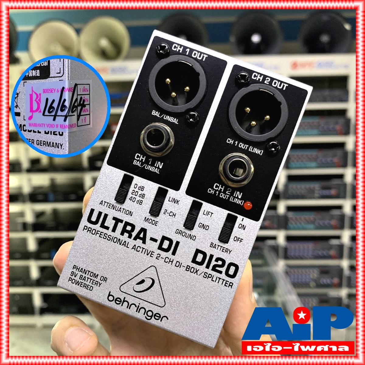 BEHRINGER DI20 ULTRA DI BOX DI 20 Professional Active 2 Channel DI-Box Splitter DI-20 เอไอ-ไพศาล +++