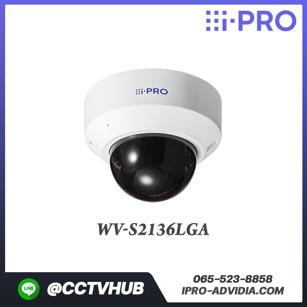 กล้องทรงโดม i-PRO รุ่น WV-S2136LGA S-series 2MP Network camera with AI engine