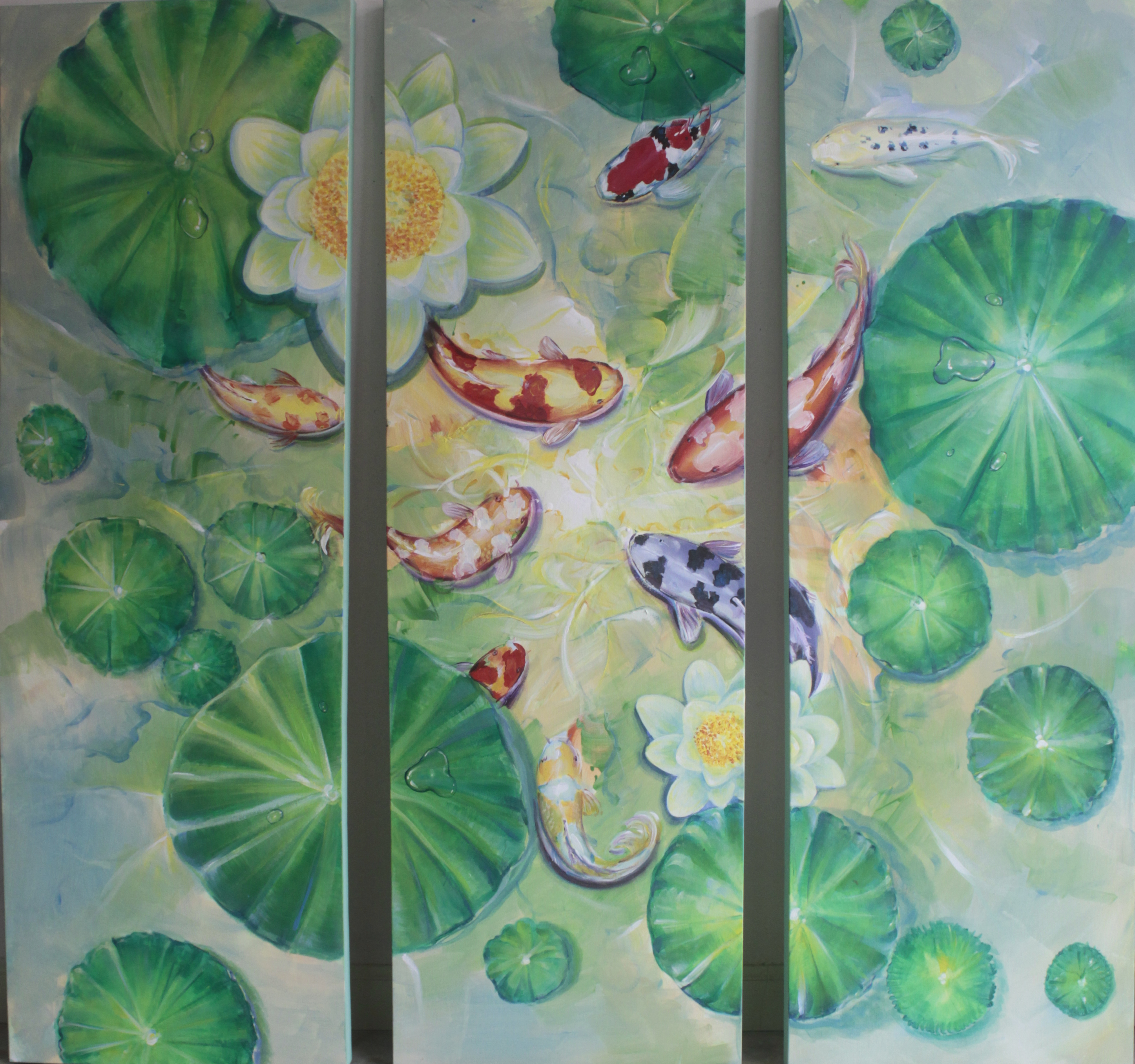 ภาพวาดปลาค๊าฟภาพสี ติดบ้าน