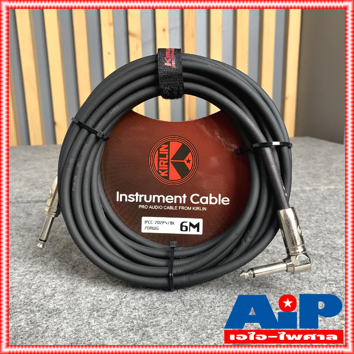 สายกีต้าร์ 6เมตร KIRLIN IPCC-202PN BK สายไมค์ หัวท้าย สายสัญญาณ สำเร็จรูป IPCC202PN IPCC 202 PN เอไอ-ไพศาล