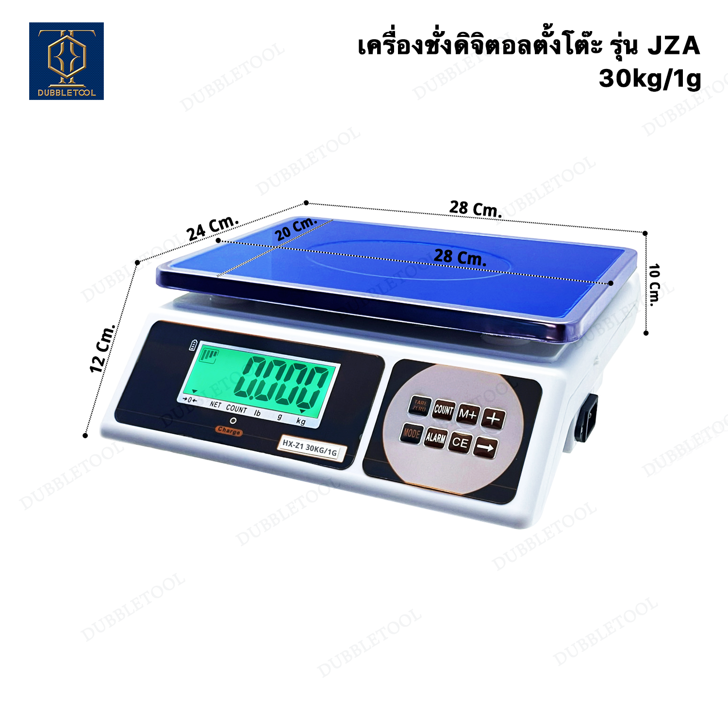 เครื่องชั่งดิจิตอลตั้งโต๊ะ รุ่น JZA 30kg/1g เครื่องชั่งดิจิตอล เครื่องชั่งพัสดุ เครื่องชั่งอาหาร มีแบตเตอรี่ในตัวชาร์จไฟได้ Electronic-Weighing Scale ACS JZA 30/1g