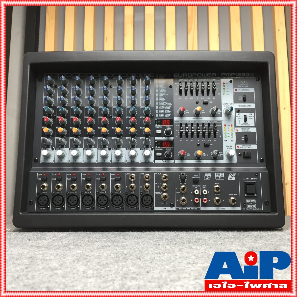 BEHRINGER PMP-1680S powermixer เพาเวอร์มิกเซอร์ 10 ช่อง 2x300วัตต์ 8 โอห์ม EQ 2x7 ช่อง PMP 1680 S PMP 1680S PMP1680S +++