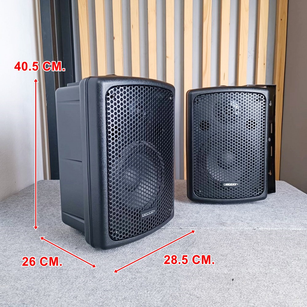 1คู่ ตู้ลำโพง แขวน 8นิ้ว DECCON PV8T มี LINE PV-8 T PV 8 ตู้ ลำโพง ติดผนัง ห้องเรียน ห้องประชุม เอไอ-ไพศาล