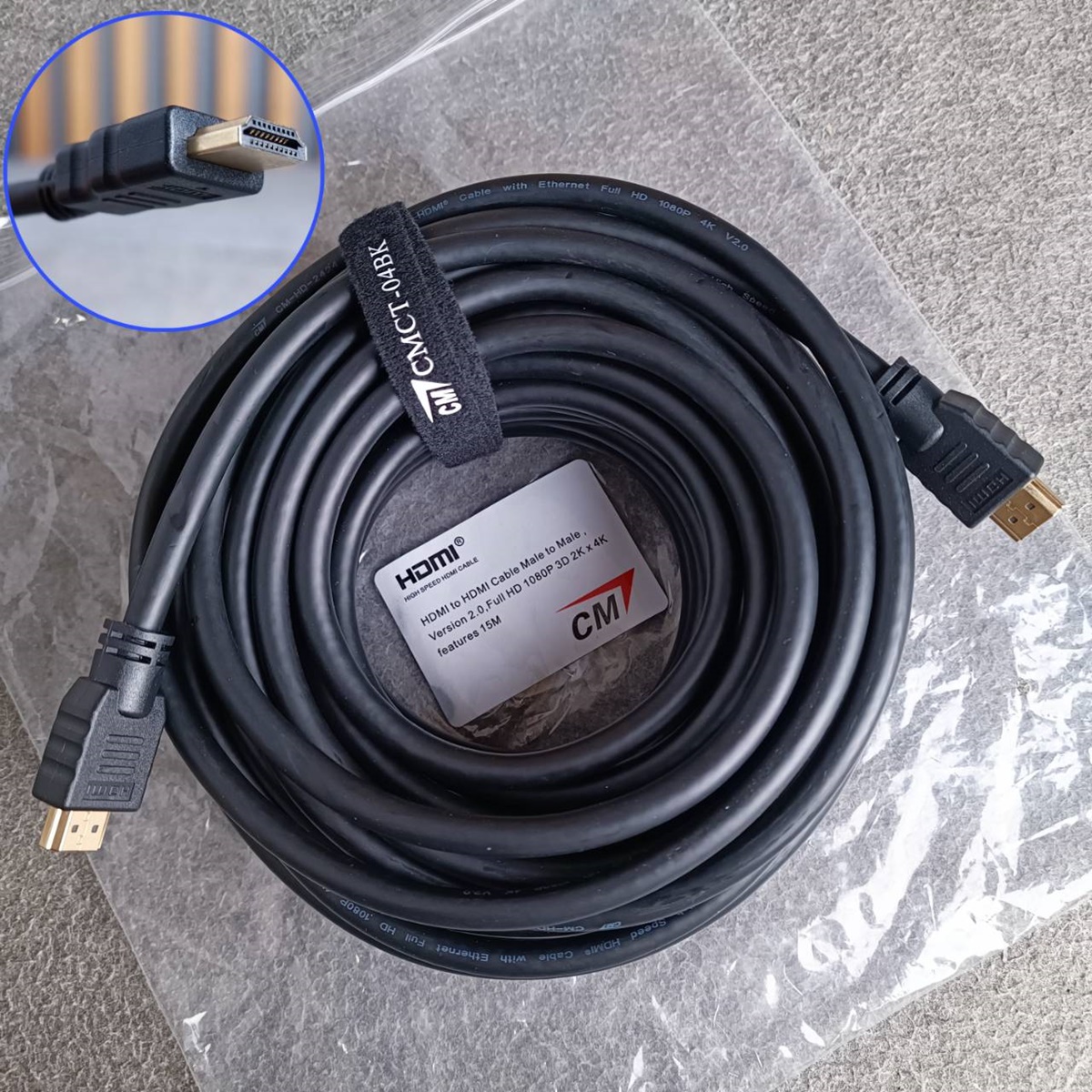 ยาว15เมตร สายHDMI CM 15เมตร CM-HD2424-15 สายสัญญาณภาพ สาย hdmi ต่อทีวี HDMI Version 2.0 Full HD 1080P , 3D , 2k , 4k เอไอ-ไพศาล