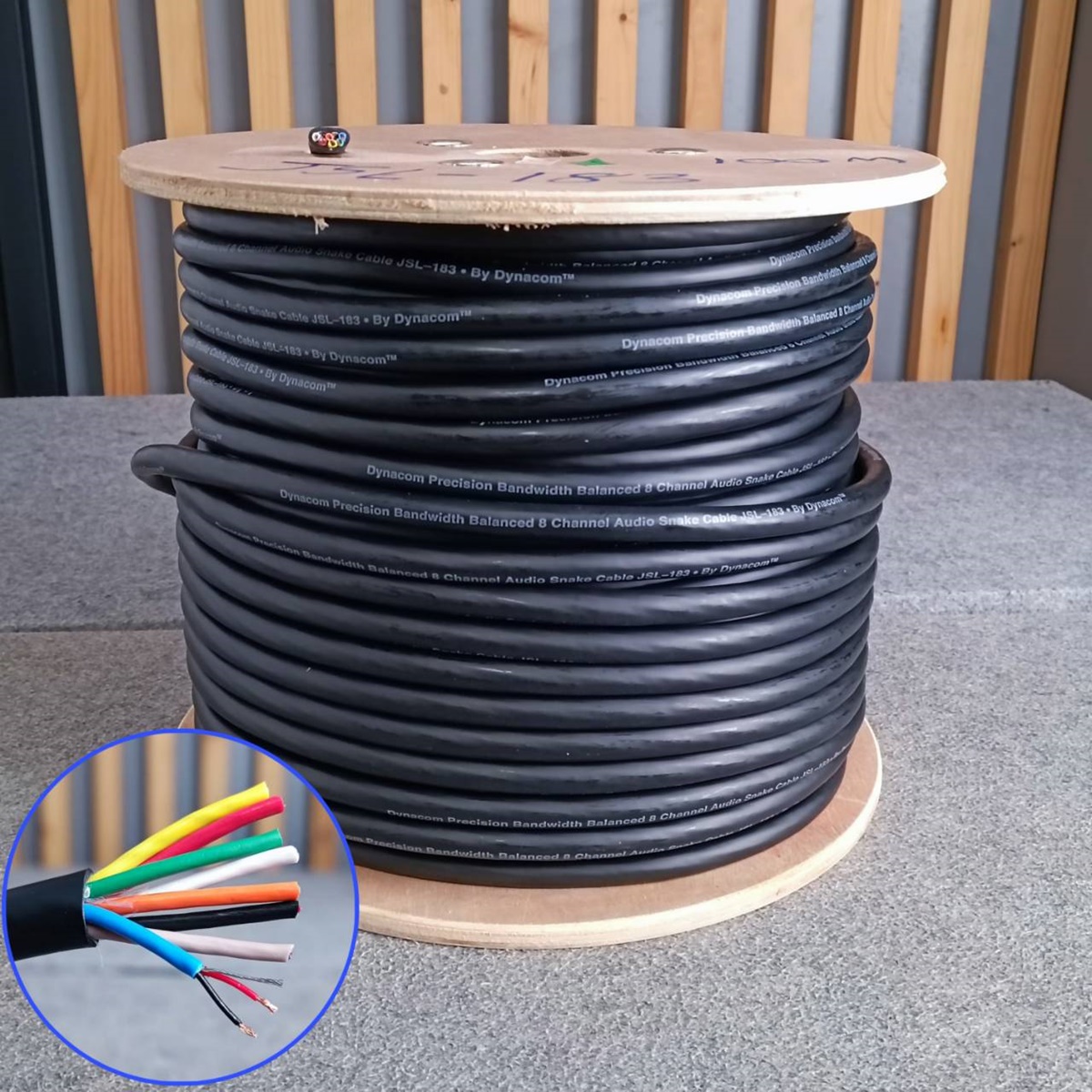 ล้อ100เมตร สายมัลติคอร์ 8คอร์ JSL-183 สีดำ ล้อ100เมตร สายสัญญาณเสียง สาย8คอร์ JSL183 JSL 183 Multicore Cable เอไอ-ไพศาล