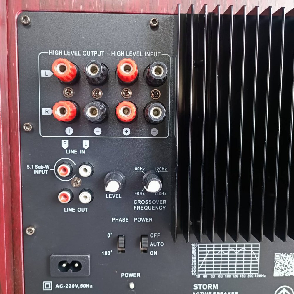 STORM RM-106 ตู้ลำโพงซับ10" ตู้ซับเบสมีแอมป์ในตัว ขนาด 10 นิ้ว Active Sub Woofer Speake RM 106 RM106 เอไอ-ไพศาล