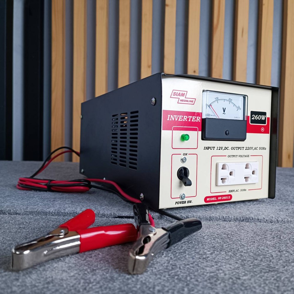 SIAM NEO NV-26012 อินเวอร์เตอร์ 260W 12V หม้อแปลงไฟ Inverter อินเวอร์เตอร์ สยามนีออน อินเวอร์เตอร์12V NV 26012 NV26012 เอไอ-ไพศาล
