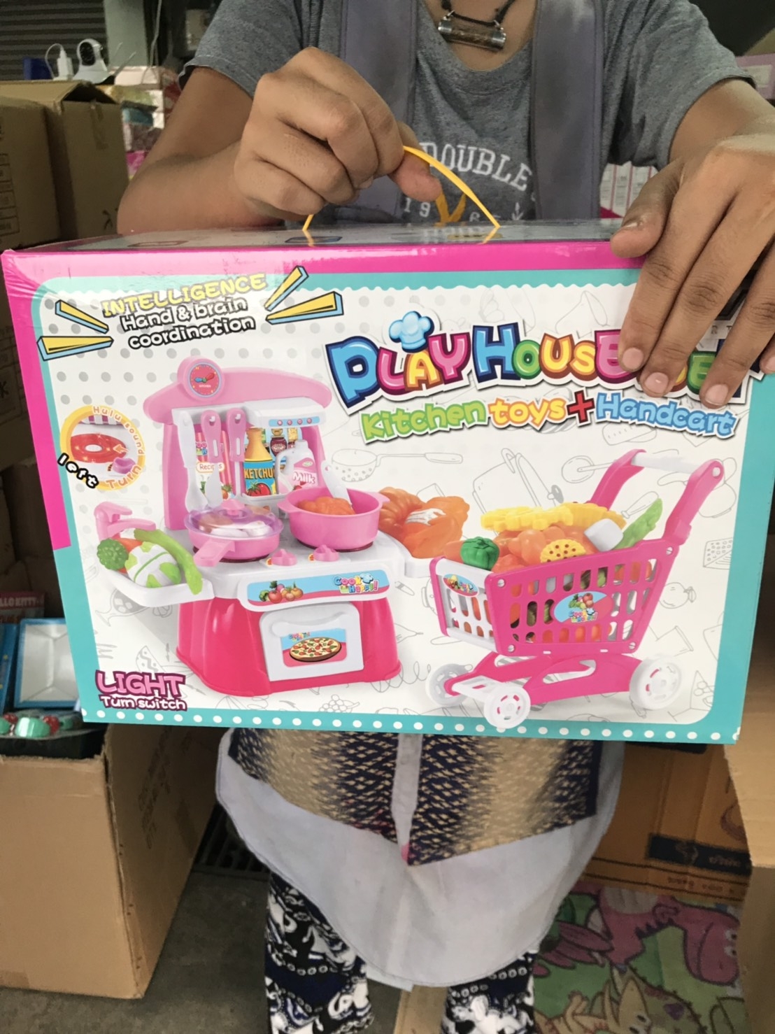 BD8011 ของเล่นครัวพร้อมรถเข็นซุปเปอร์ กล่องละ