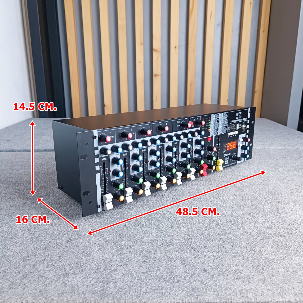 NTS VZ-802 MIXER แบบใส่RACK เอ็นทีเอส เครื่องปรับแต่งเสียง มิกเซอร์ มิกเซอร์อนาล็อก VZ 802 VZ802 เอไอ-ไพศาล