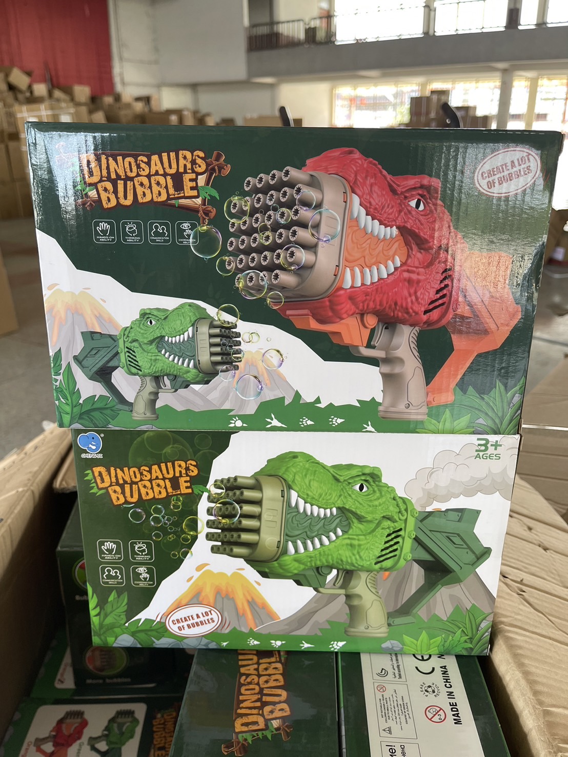 777 ของเล่นเป่าฟอง ปืนเป่าฟอง ปืนไดโนเสาร์เป่าฟอง ปลีกชิ้นละ (ของหมด)