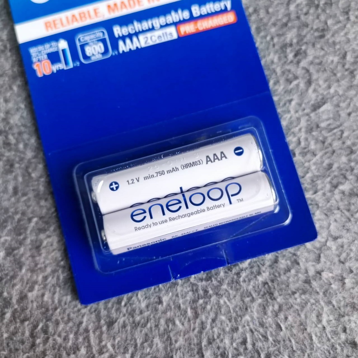 แพ็ค2ก้อน สีขาว ถ่านชาร์จAAA PANASONIC BK-4MCCE/2NT ENELOOP 800mA ของแท้ มีประกัน พานาโซนิค ถ่าน ชาร์จ 3A เอไอ-ไพศาล