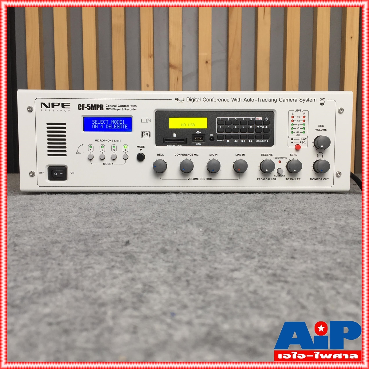 NPE CF-5MPRตัวควบคุม เครื่องควบคุมไมค์ ชุดควบคุมไมค์ CF5MPR ชุดควบคุมไมค์ประชุม ตัวจ่ายไฟ CF 5MPR ตัวควบคุมไมค์