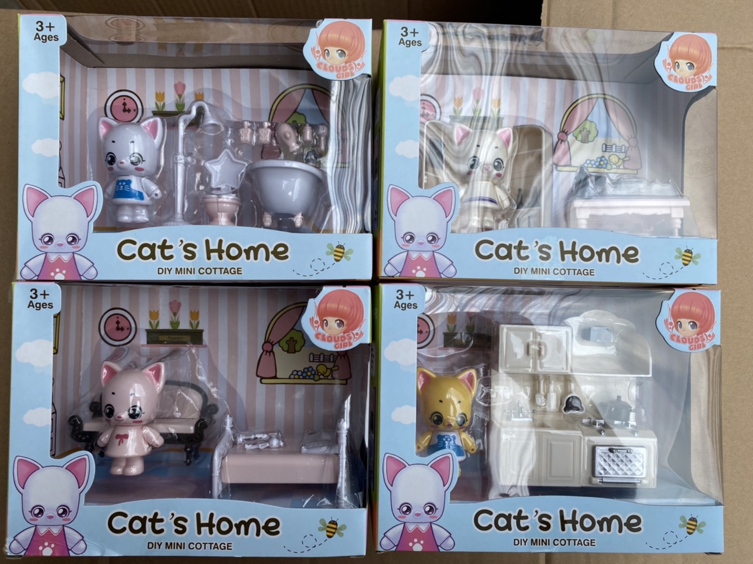 S81317 ของเล่นเด็กโมเดลตุ๊กตาแมวพร้อมเฟอร์นิเจอร์ ปลีกกล่องละ (ของใหม่กล่องไม่สวย) sale (ของหมด)