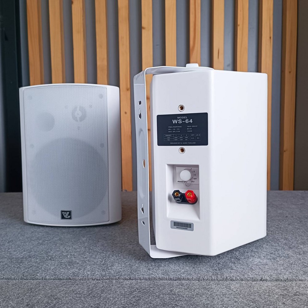 1คู่ VL AUDIO WS-64W ตู้ลำโพงแขวน สีขาว ตู้ลำโพงติดผนัง ตู้ลำโพงพร้อมขาแขวน WS 64W WS64W เอไอ-ไพศาล