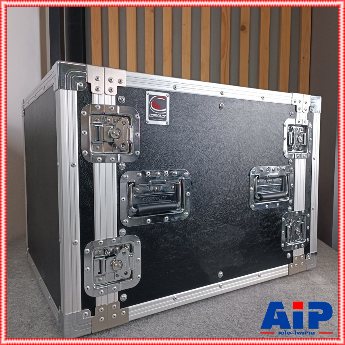 COMPACT B-10U สีดำ RACK ลึก21นิ้ว แร็ค กล่องใส่เครื่องเสียง แร็คลึก21นิ้ว กล่องแร็คสีดำ RACK10U เอไอ-ไพศาล