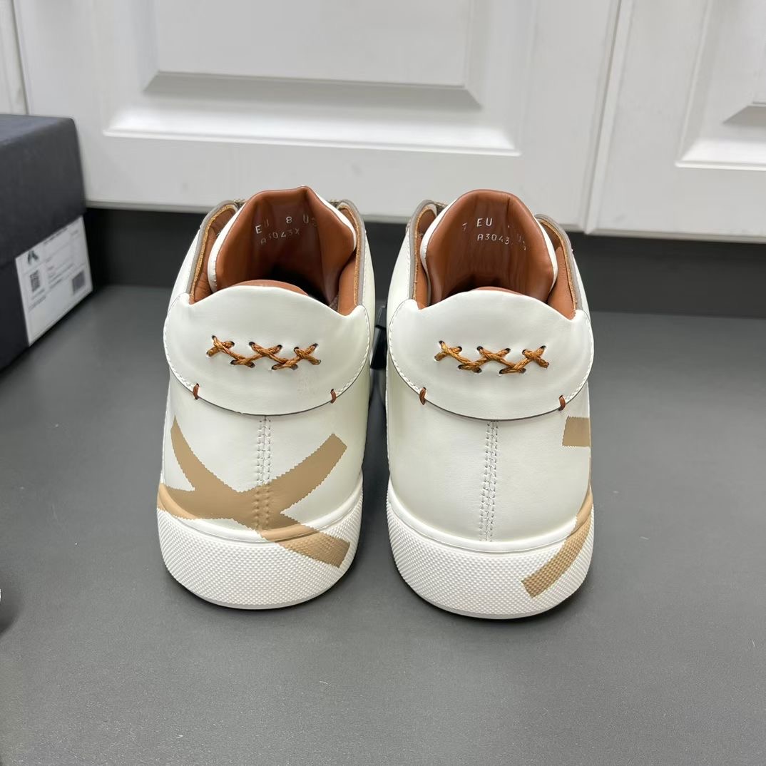 **do**รองเท้าผู้ชาย Zegna Leather Tiziano Sneakers บู้ทสั้น มี 2 สี สินค้าใหม่ ของแท้