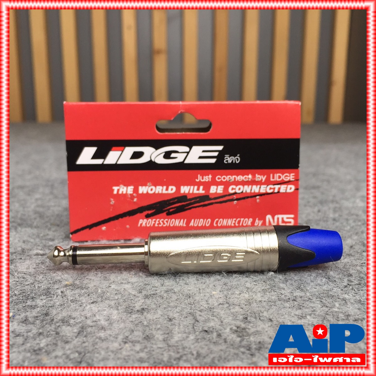 1ตัว LIDGE YM-201P P.MIC MONO สีน้ำเงิน ปลั๊กโฟนโมโน 1/4" LIDGE YM-201 ปลั๊กไมค์ PHONE mono ตัวผู้ YM-201 YM 201 เอไอ-ไพศาล