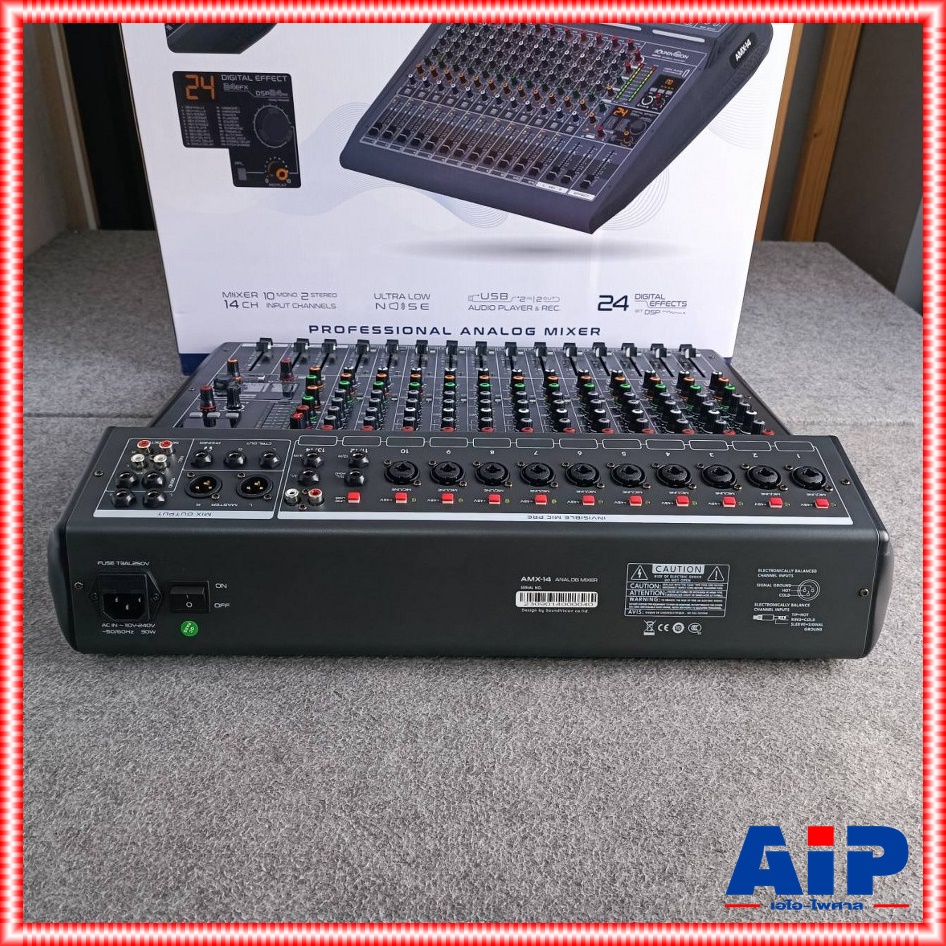 SOUNDVISION AMX-14 MIXER +++ เครื่องผสมสัญญาณ มิกเซอร์ อนาล็อก 14 CH ซาวด์ วิชั่น รุ่น AMX 14 AMX14 เอไอ-ไพศาล