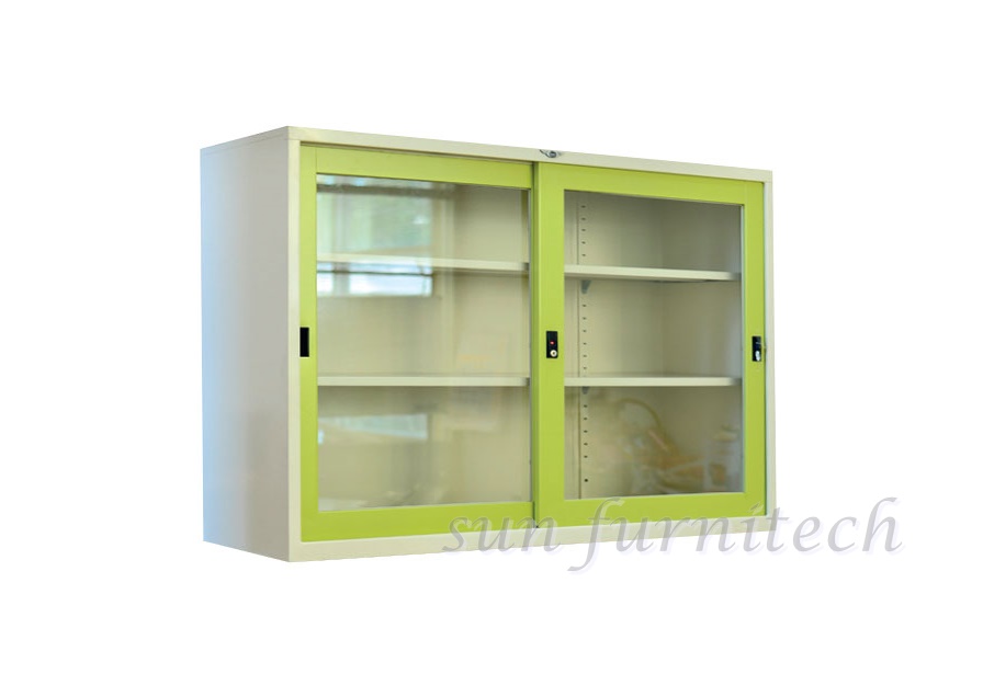 ตู้เอกสารบานเลื่อนกระจก 5 ฟุต elegant รุ่น SL5FGL