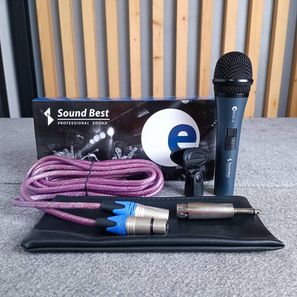 SOUNDBEST E-822II ไมค์สาย พร้อมสายยาว 5เมตร E 822II E822II MICROPHONE ไมโครโฟนสาย ไดนามิกซ์ไมโครโฟน SOUND BEST เอไอ-ไพศาล