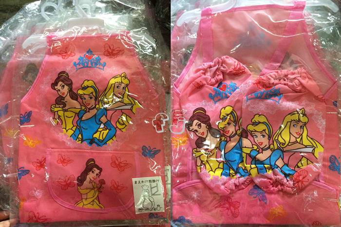 880 ของใช้เด็กเซ็ตผ้ากันเปื้อนเด็กพร้อมปอกใส่แขน ปอกแขนกันเปื้อนพร้อมผ้าคลุมลายการ์ตูน copy ปลีกชุดละ