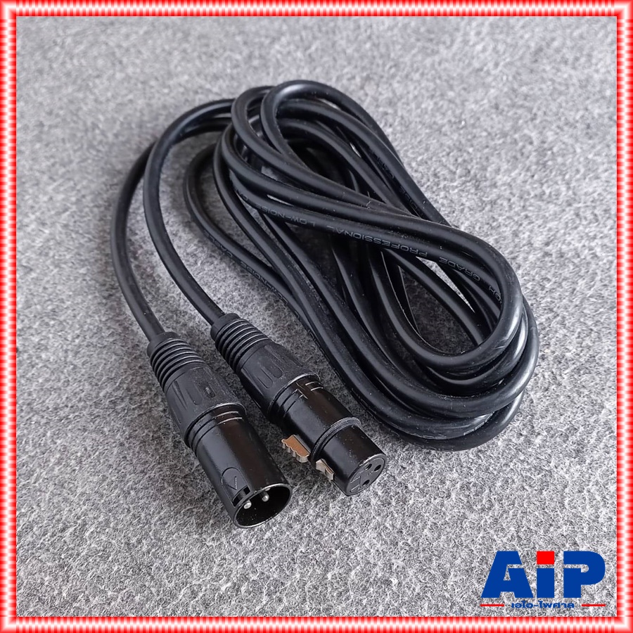 3เมตร NO BAND XLRเมีย ออก XLRผู้ สายไมค์3เมตร สายสัญญาณ สายสัญญาณสำเร็จรูป J.CANNON-P.CANNON 3M เอไอ-ไพศาล