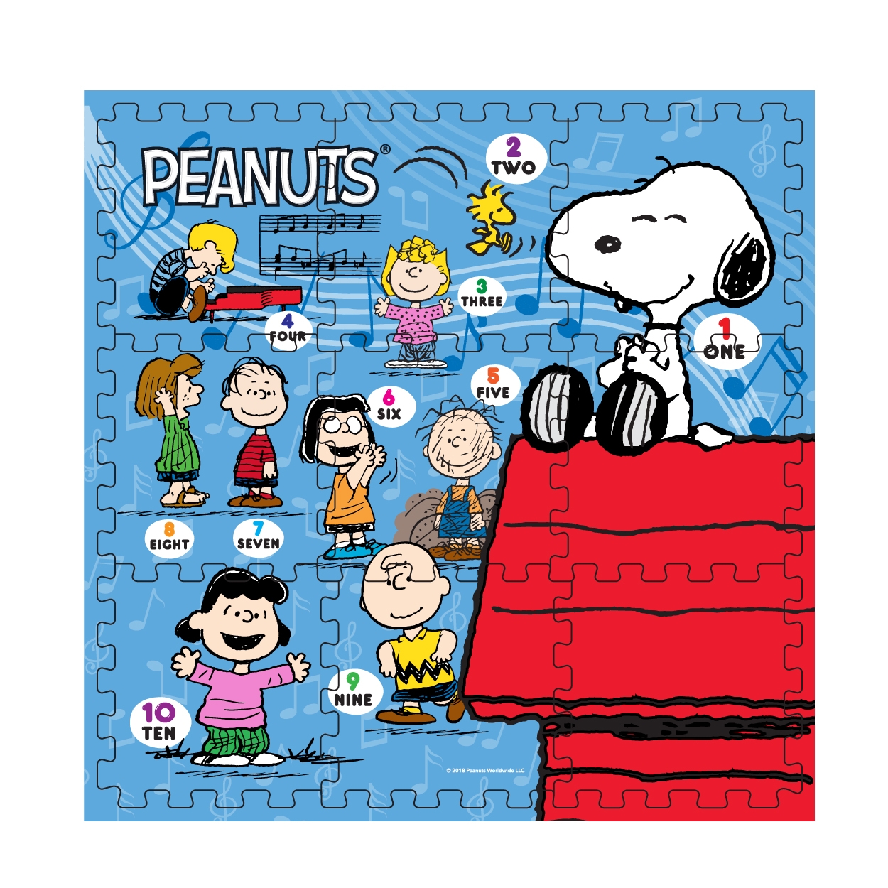 PN9717 ของใช้เด็กโฟมรองคลาน Snoopy 9 แผ่นกันกระแทก ลิขสิทธิ์ถูกต้อง