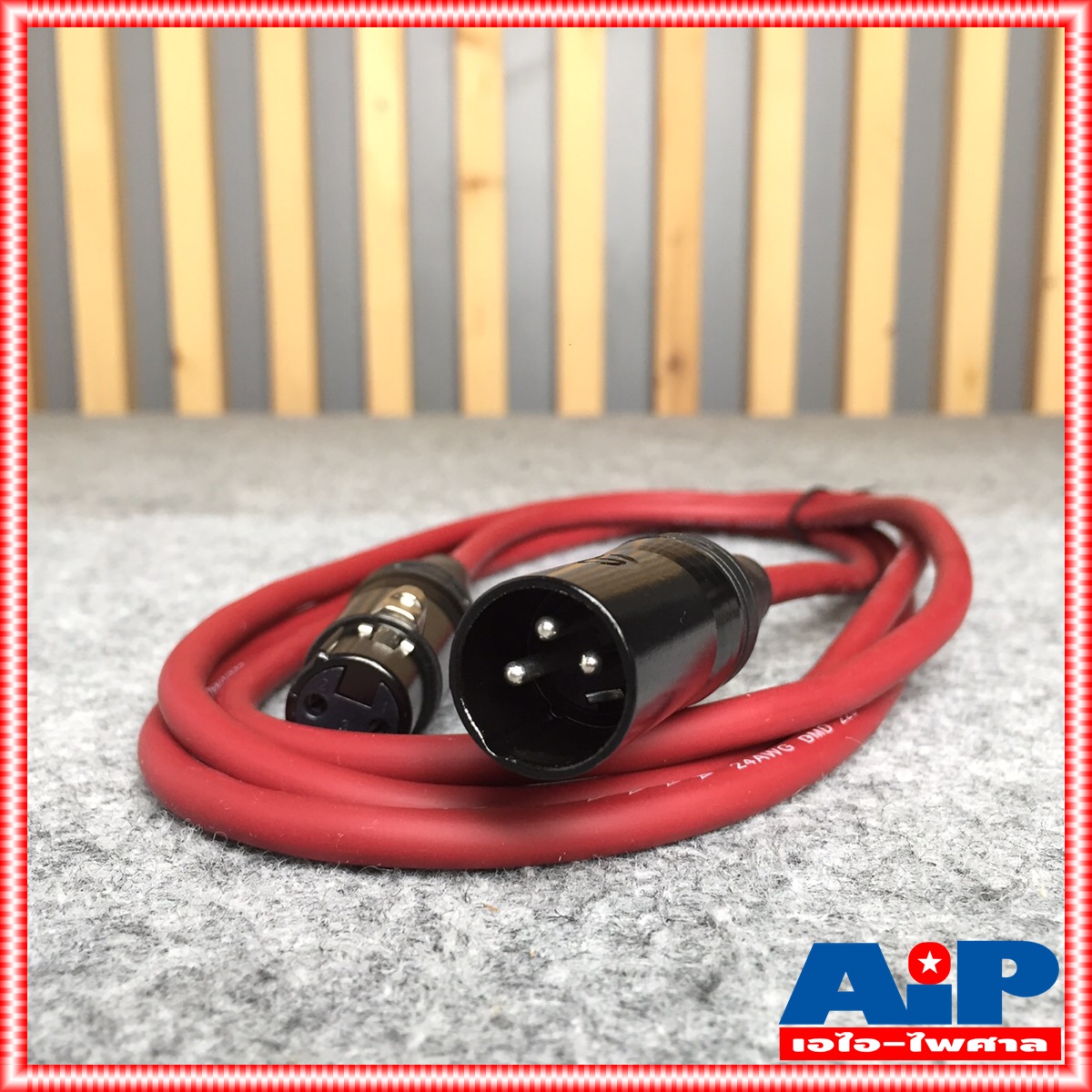 LIDGE สายXLR เมีย-ผู้ YM-381 สาย2เมตร สีแดง สายสัญญาณ XLR เมีย+XLR ผู้ ยาว 2เมตร LIDGE YM-381 2M สาย XLRหัวท้าย YM 381 มี5สีให้เลือก CANNON ผู้-เมีย เอไอ-ไพศาล