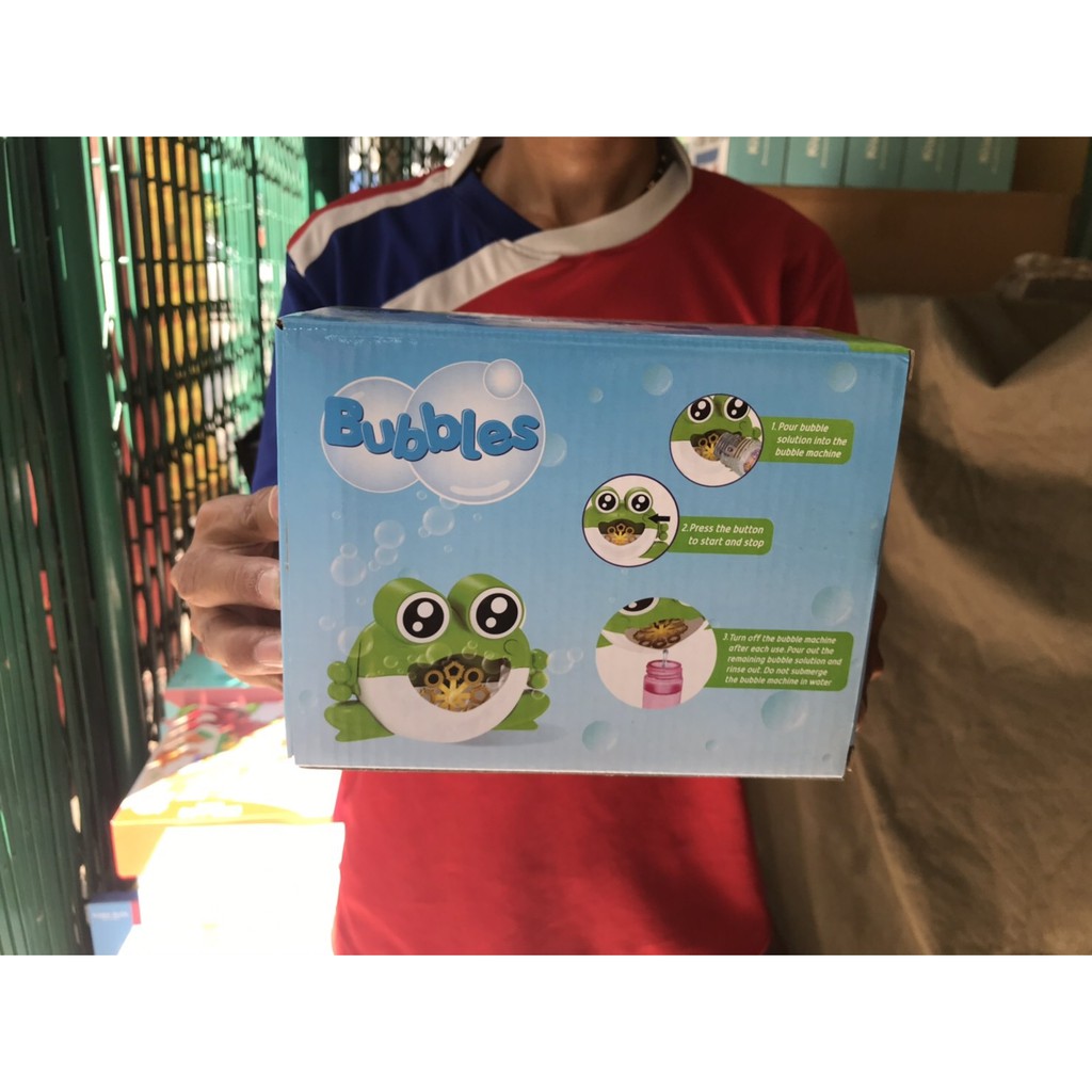 721 ของเล่นเด็กกบเป่าฟองใส่ถ่าน