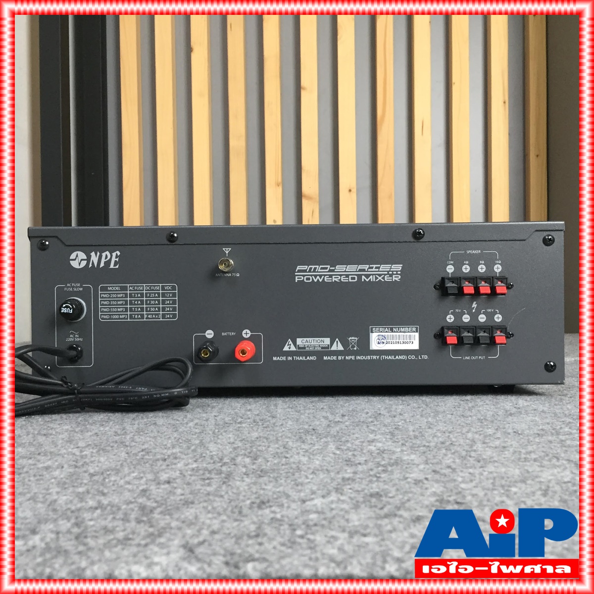 NPE PMD350MP3 AC/DC POWERMIXER ลาย PMD 350 MP3 POWERMIX PMD-350 MP3 แอมป์เสียงตามสาย ใช้ได้ทั้งไฟบ้าน 220V ไฟรถ DC24V มีบลูทูธ เอไอ-ไพศาล +++