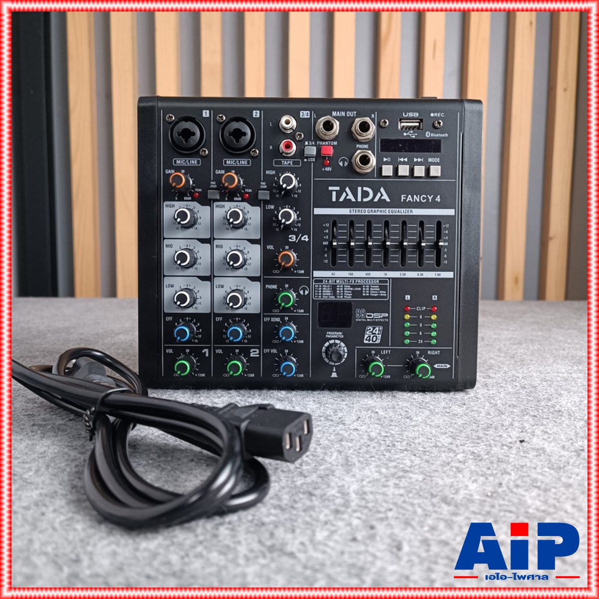 TADA FANCY-4 MIXER สีดำ มิกเซอร์อนาล็อก 4 ช่องสัญญาณ Bluetooth บลูทูธ เอฟเฟคแท้ ธาดา แฟนซี4 FANCY 4 FANCY4 เอไอ-ไพศาล