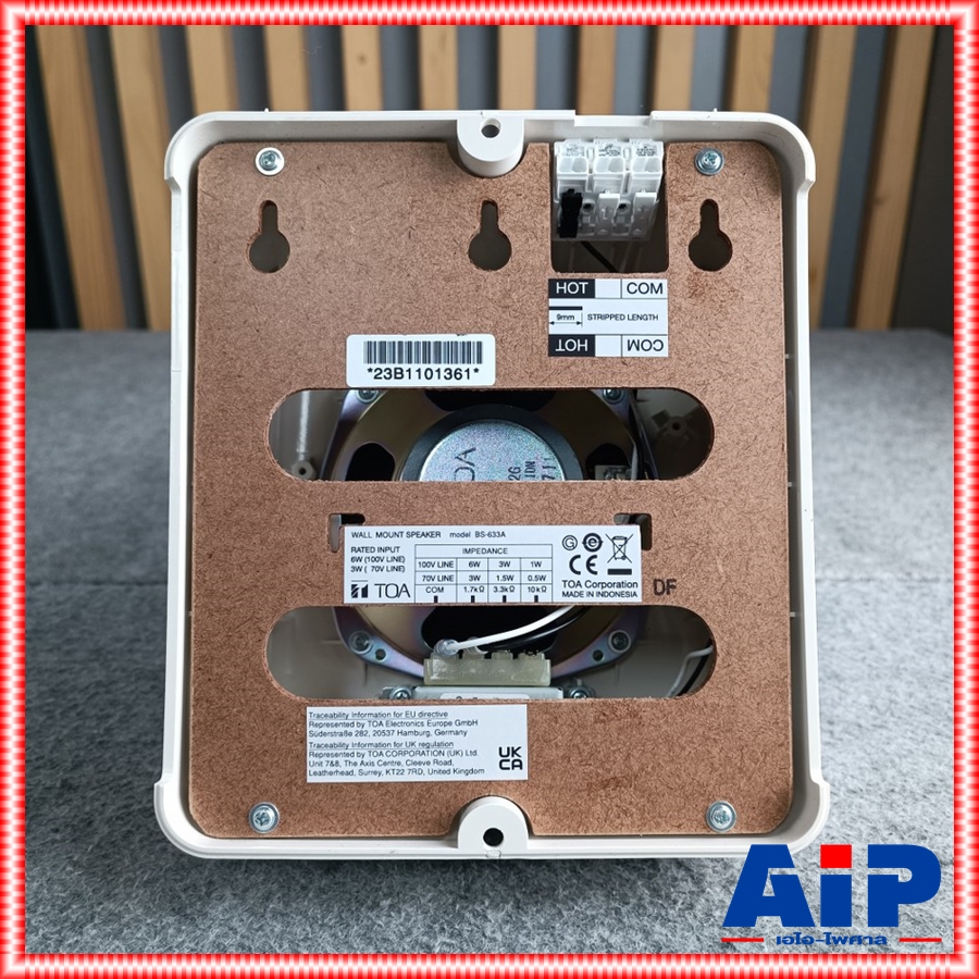 TOA BS-633A ลำโพง5นิ้ว ตู้ลำโพงติดผนัง ขนาด 5 นิ้ว รองรับกำลังขับ 6 วัตต์ ต่อแบบ Volt line 70V/100V BS 633 A BS633A เอไอ-ไพศาล