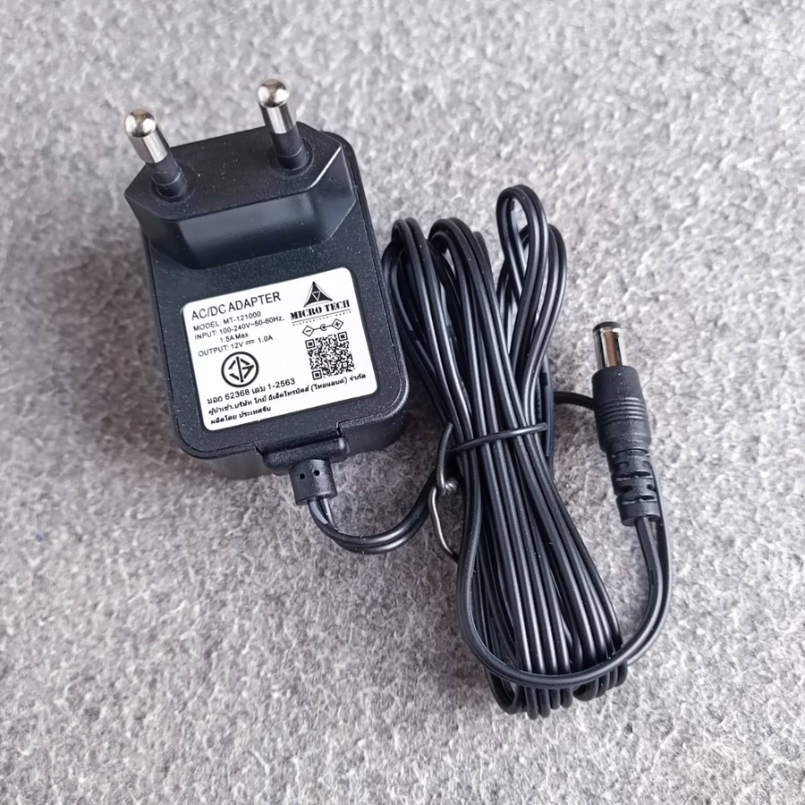 ของแท้ อแดปเตอร์ MICROTECH MT-12100 12V 1A adaptor หม้อแปลง อแดปเตอร์ไมค์ลอย MT12100 MT 12100 เอไอ-ไพศาล