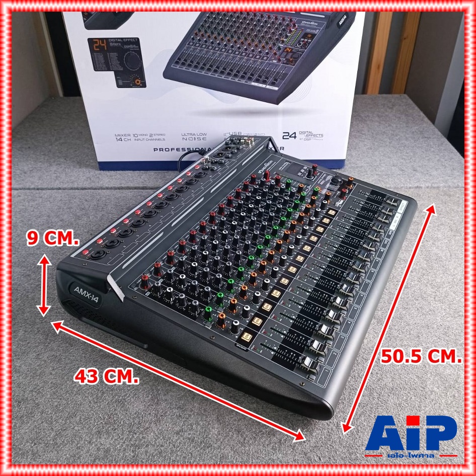 SOUNDVISION AMX-14 MIXER +++ เครื่องผสมสัญญาณ มิกเซอร์ อนาล็อก 14 CH ซาวด์ วิชั่น รุ่น AMX 14 AMX14 เอไอ-ไพศาล