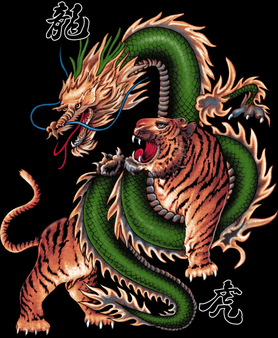 ลายสกรีนฮาฟโทนแนวมังกร