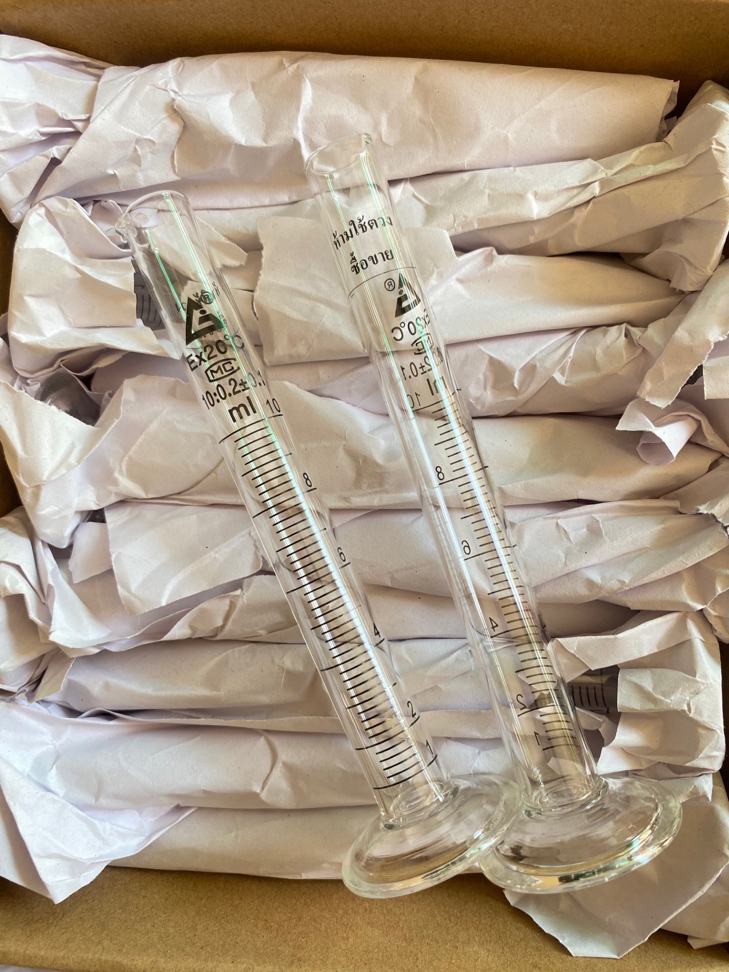 กระบอกตวง ชนิดแก้ว Cylinder Glass Class A ขนาด 5 ml -2000 ml