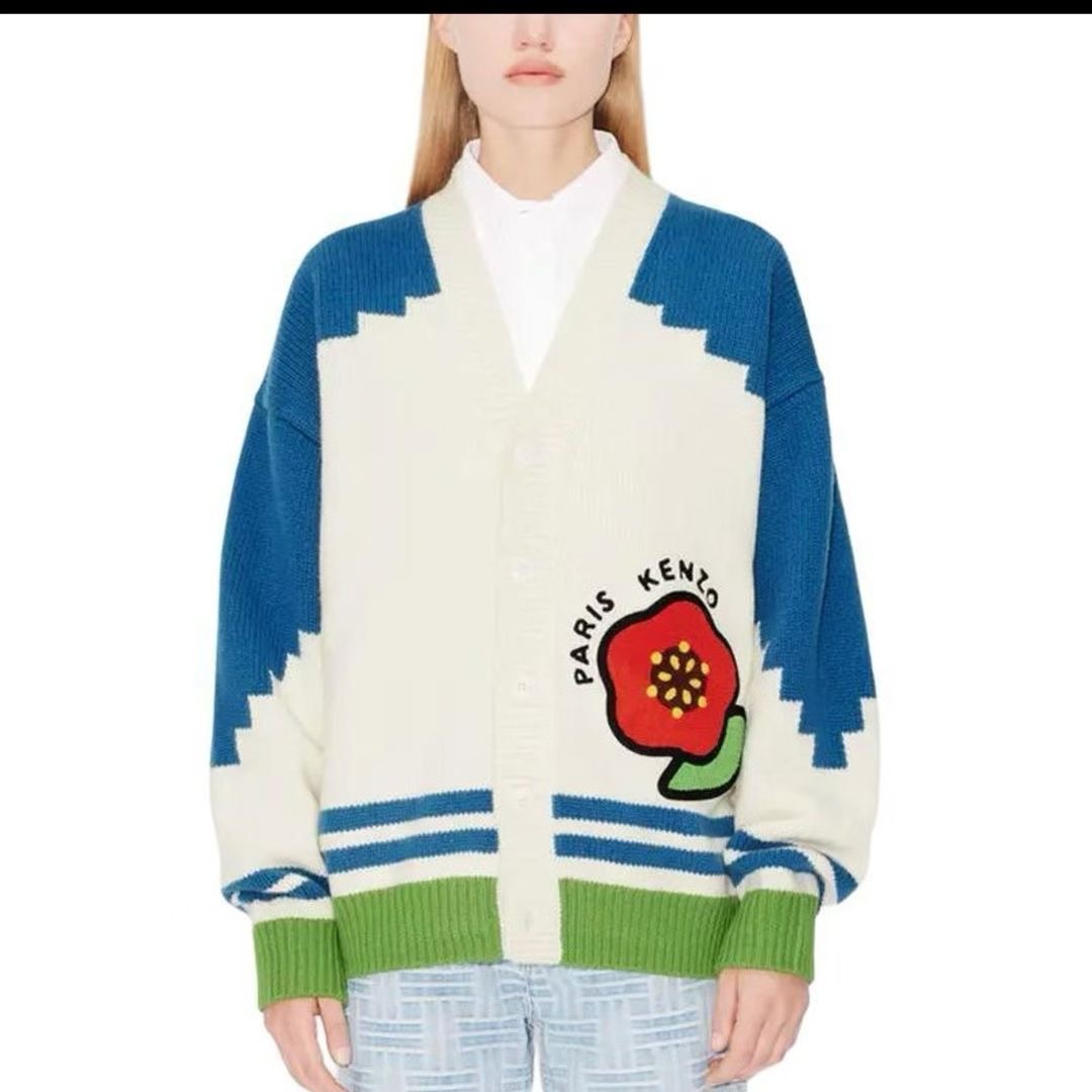 **do** เสื้อคาดิแกนกันหนาว KENZO Pop' genderless cardigan in wool ใส่ได้ ชาย หญิง สินค้าใหม่ ของแท้