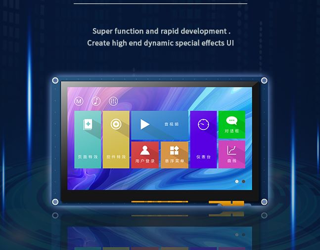 7.0" X5 capacitive touch module 800*480 TJC8048X570_011C