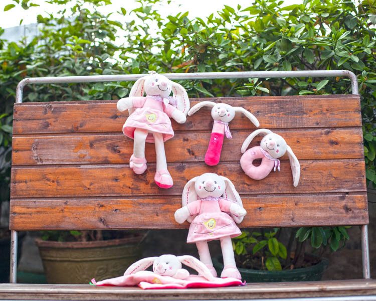 ACH808 ของเล่นผ้าเขย่ามือห่วงกระต่าย ชิ้นละ