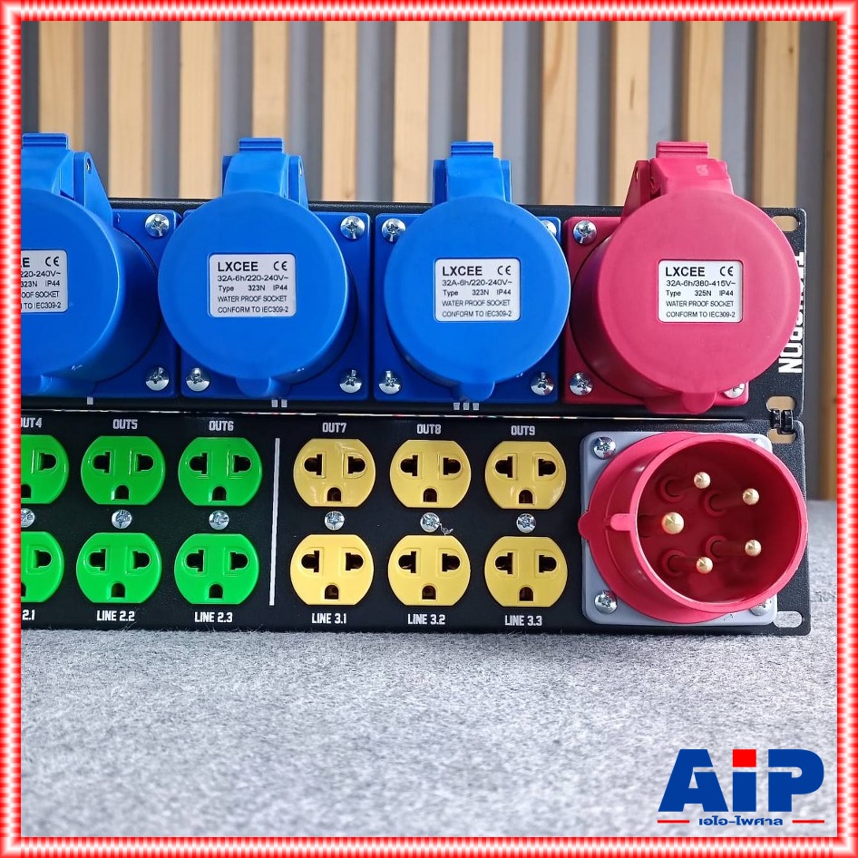 ขนาด 4U TECHCRON K3B / B9 ชุดโหลดไฟ ชุดโหลด 3 เฟส ตู้โหลดจ่ายไฟ ชุดโหลดจ่ายไฟ ปลั๊กโหลด3เฟส เพาเวอร์ปลั๊ก K3B B9 K3BB9 เอไอ-ไพศาล