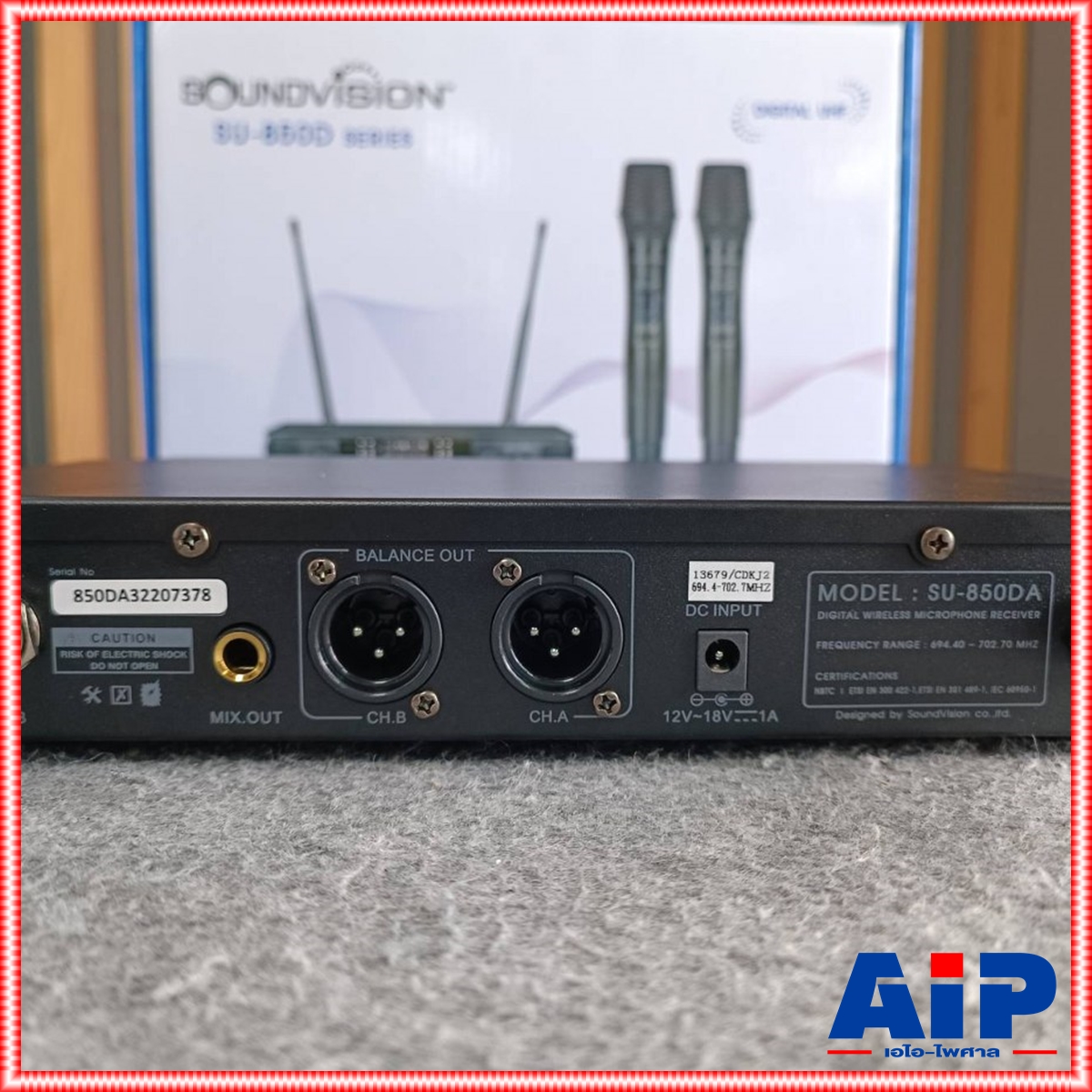 SOUNDVISION SU-850DA/HT ไมค์ลอยคู่ ชุดไมค์ลอย ดิจิตอล มือถือคู่ ย่าน UHF SU-850DA SU850DA SU850 DA SU 850 DA เอไอ-ไพศาล +++